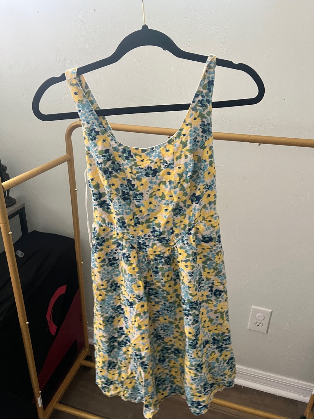Floral Yellow & Blue Sleeveless Sundress